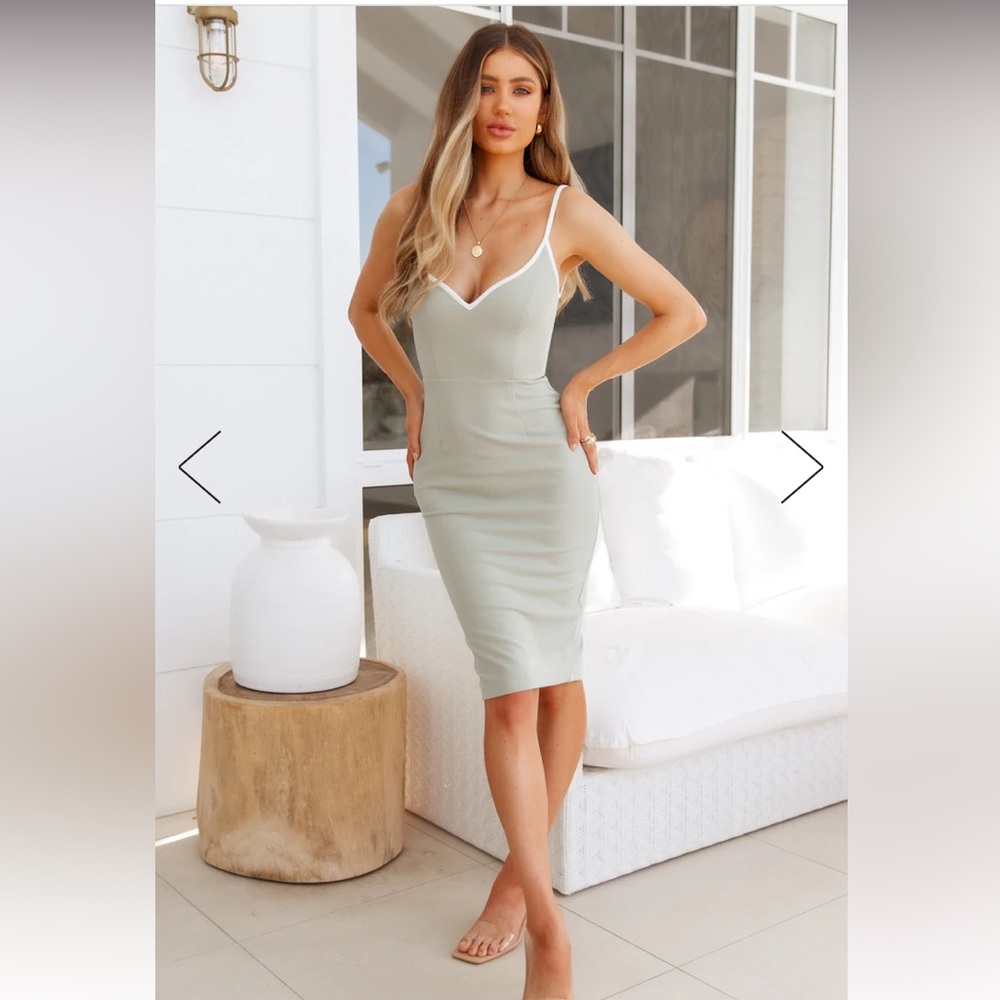 Hello Molly So Fetch Sage Midi Dress